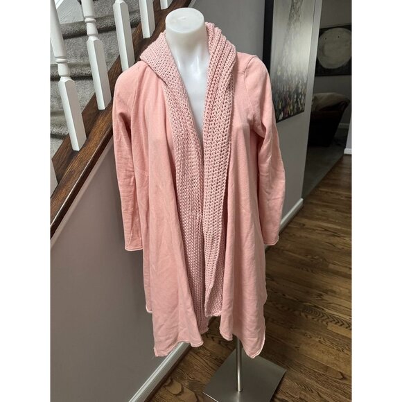 Evy’s Tree open knit sweatshirt hoodie pink size xs - Picture 1 of 4